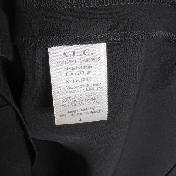 A.L.C Black Cut Out Cocktail Dress | 4 Step Hem Pockets w/ Zipper | NWT - Picture 7 of 10